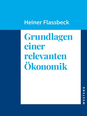 cover image of Grundlagen einer relevanten Ökonomik